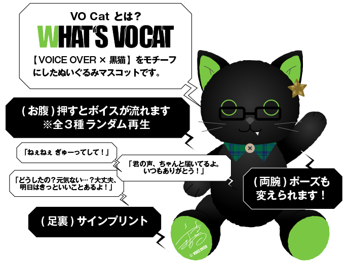 Vo Cat 寺島拓篤 Voice Over限定 ボイス付きぬいぐるみマスコット カラコン コスメ通販luvlit ラブリット